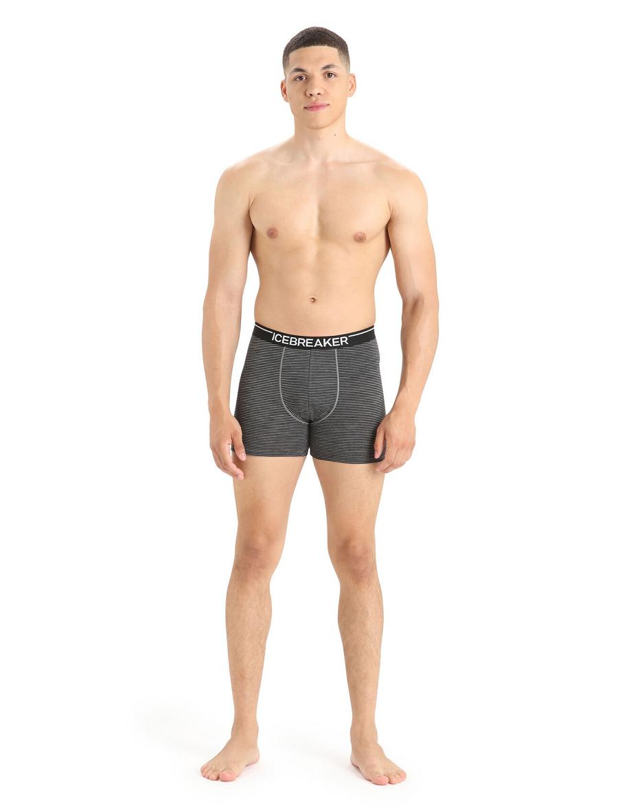 Men's Icebreaker Merino Anatomica Boxers Underwear Gritstone Heather | CA 1633XYUF